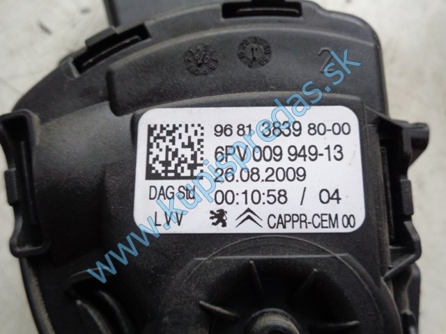 plynový pedál na citroen c3 picasso, 1,4I, 6PV009949-13